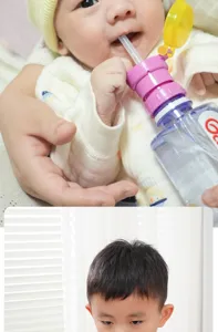 Baby mineral water bottle straw cap adapter, anti-choking portable leakproof kids accessory.