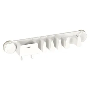 Étagère de Rangement de Salle de Bain Multifonctionnelle Murale Sans Poinçon Support de Nettoyant pour le Visage Moderne Minimaliste ABS