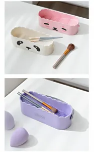 Silikon Make-up Pinsel Reinigungsbox und Aufbewahrungshalter für Kosmetik-Tools