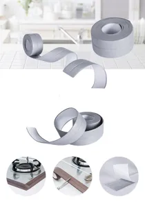Waterproof kitchen sealing tape anti-mildew self-adhesive caulk strip for bathroom sink corner.