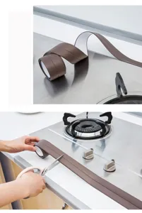 Kitchen waterproof tape and anti-mold sealing strip for sink and corner gaps application.