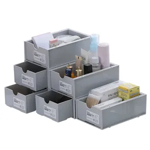 Boite de rangement de bureau empilable tiroir en plastique multicouche pour cosmetiques