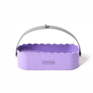 Silikon Make-up Schwamm Aufbewahrungsbox Pinselreiniger Hänge-Organizer für Lippenstift.