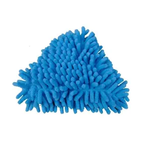 Blaues Mikrofaser Dreieck Mopp Ersatzpad Detailansicht, weiches Reinigungstuch für Staub.