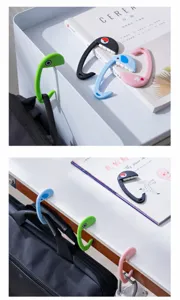 Lindo dinosaurio dientes plegable escritorio bolsa gancho estudiante mochila colgador 1pc