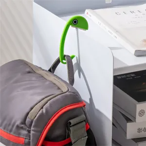 Gancho multifuncional de escritorio con dientes de dinosaurio para colgar mochila