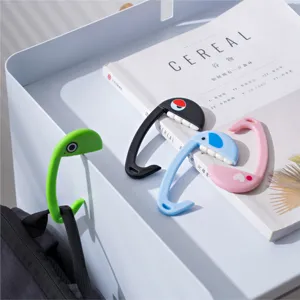 Lindo dibujo animado dientes mesa bolso gancho portátil escritorio mochila colgador gancho