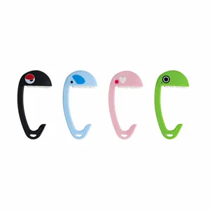 Juego de ganchos para bolso de escritorio con forma de dientes lindos, colgador multifuncional portátil.