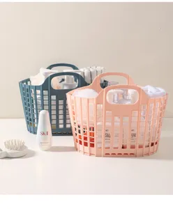 Panier à linge pliable en plastique organisateur portable pour vêtements jouets de salle de bain