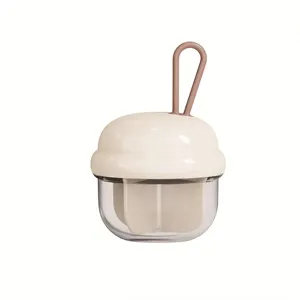 Tragbare Mini Rotierende Versiegelte Pillendose Transparent Sichtbar Reise Medizin Dispenser Feuchtigkeitsbeständig Auslaufsicher Pillen-Organizer