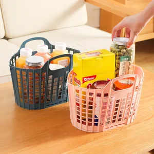 Panier de rangement pliante en plastique organisateur portable pour jouets et collations.