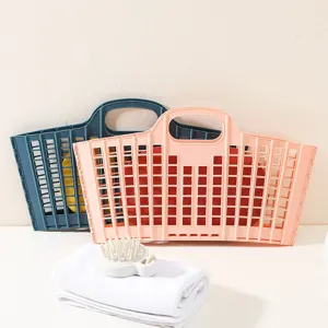 Panier à linge pliable en plastique corbeille de rangement portable pour jouets et vêtements