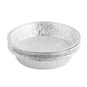Disposable aluminum foil round pans for air fryer and baking food container pack