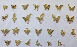 Exquisites 14k Vergoldetes Mikro-Eingefasstes Zirkonia Schmetterling Anhänger Charme DIY Schmuckherstellung Accessoire Für Damen
