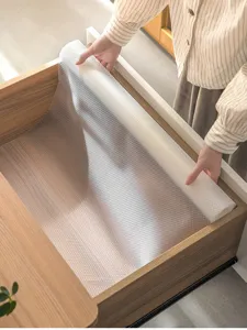 Rotolo di rivestimento per cassetti EVA traslucido, tappetino impermeabile per armadio.