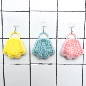 Multifunctionele Schattige Kattenpoot Siliconen Badborstel Baby Massage Shampoo Rugscrubber Zachte Borstels Lichaamsreinigingsgereedschap
