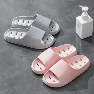 Non-slip shower slippers for women and men, quick-drying thick sole bathroom sandals home.
