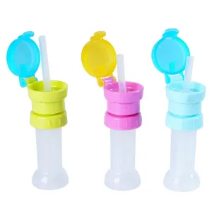 Mineral Water Bottle Cap Straw Conversion Head Portable Leakproof Anti-Choking Kids Drinking Bottle Accessories