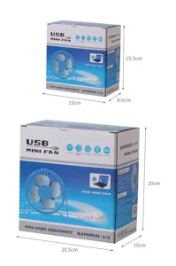 6 Inch Mini USB Desk Fan Portable Metal Electric Fan Quiet Cooling Fan with Box Dimensions
