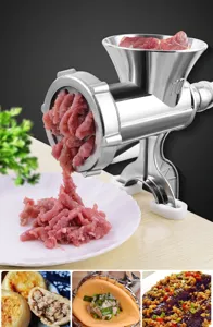 Tritacarne manuale in acciaio inox da cucina con manovella macchina per insaccati