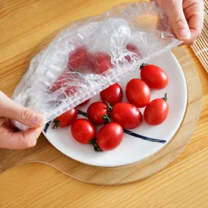 Housses de protection elastiques jetables pour bols transparents conservation des aliments