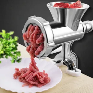 Tritacarne Manuale Insaccatrice per Salsicce Robusto Tritacarne a Manovella Con Morsetto da Tavolo Strumento da Cucina