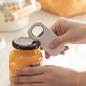 White multi-functional jar opener kitchen tool magnetic bottle opener for easy daily home use