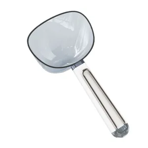 Cuillère à mesurer multifonctionnelle pour riz et croquettes avec clip de sac.