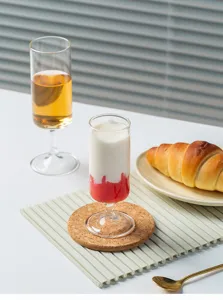 Tazza in vetro trasparente bicchiere cilindrico per bevande fredde caffè tè al