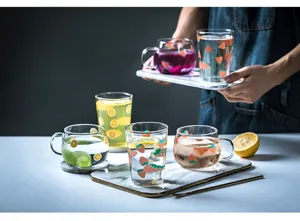 Carina tazza di vetro di frutta tazza di acqua per la casa trasparente succo birra