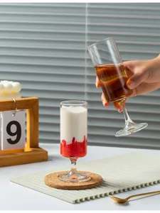 Tazza di vetro trasparente bicchiere dritto succo cocktail bevanda per la tavola