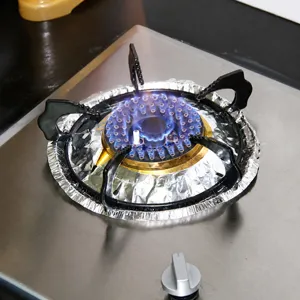 10pcs feuilles de protection en aluminium pour bruleur de gaz de cuisine util