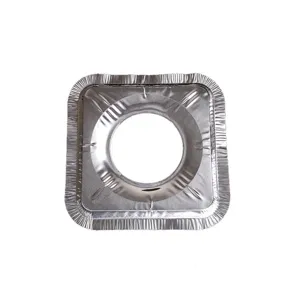 Plaque de protection de cuisiniere a gaz en aluminium carre anti-fuite d'huile propre.