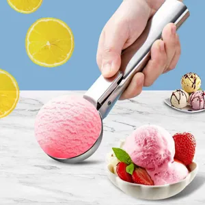 Edelstahl Eiskugelportionierer Fruchtkugel Löffel multifunktionales Küchenwerkzeug für Desserts.