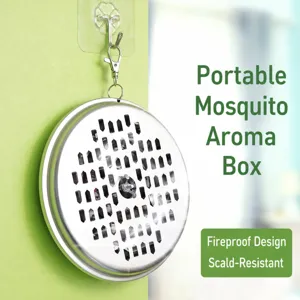 Soportes portátiles de metal para espirales antimosquitos con tapa bandeja colgante