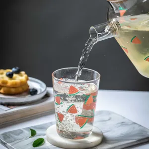Originale Carino Tazza di Vetro di Frutta Casa Tazza di Acqua Potabile Latte Caffè Ghiacciato Succo Bevanda Tazza di Birra Commerciale