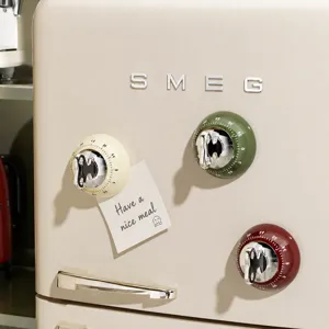 Mechanical Kitchen Timer Magnetic Countdown Timer No Battery Required Round Cooking Timer For Baking Home Office Desk