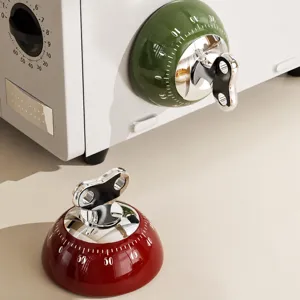 Mechanical kitchen timer magnetic countdown clock for baking desktop cooking and daily use.