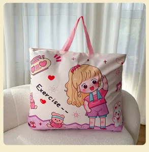 Cartoon Steppdecken Aufbewahrungstasche, wasserdichte Reisetasche fuer Gepaeckumzug, niedlich.