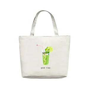 Canvas tote bag for women large capacity casual shoulder bag daily shopping aesthetic handbag