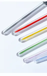 Korean heat-resistant glass spoon colorful mixing spoon cute coffee dessert spoon