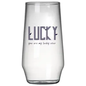 Nordic heat-resistant glass cup simple transparent cold drink beer juice cup for home use