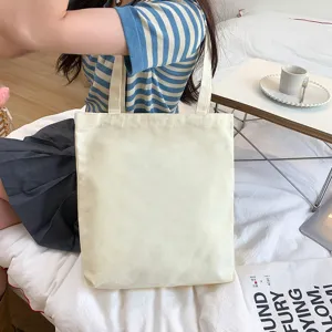 Eenvoudige canvas shopper tas voor dames, grote schoudertas, minimalistische casual tas.