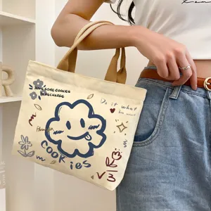 Borsa shopper in tela carina stile giapponese borsa casual da donna borsa bento