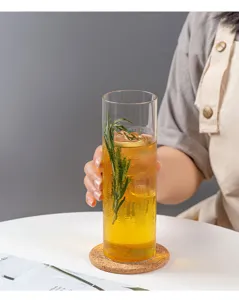Gerades Collins Glas hitzebeständiges Klarglas Becher für Longdrinks und Cocktails neu