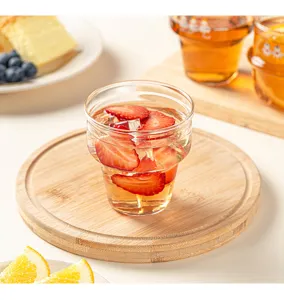 Ins stijl ijskoffie glazen beker, helder kegelvormig latte glas voor koude dranken en desserts.