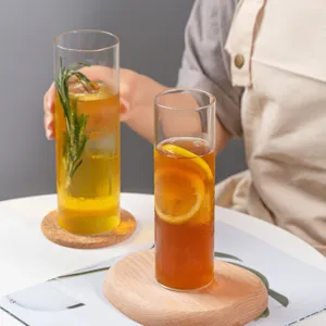 Bicchiere in Vetro Borosilicato Resistente al Calore Bicchiere Colin Dritto Long Drink Cocktail Succo Acqua Ristorante Casa