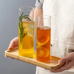 Bicchiere highball trasparente alto per cocktail succhi e bevande resistente al calore