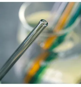 Clear glass straw transparent drinking straw eco-friendly reusable drinkware accessory