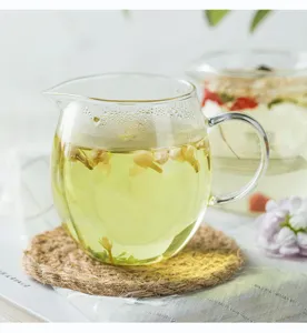 Hitzebeständige Glas Teekanne mit Griff, ideal zum Servieren und Filtern von Kung Fu Tee.